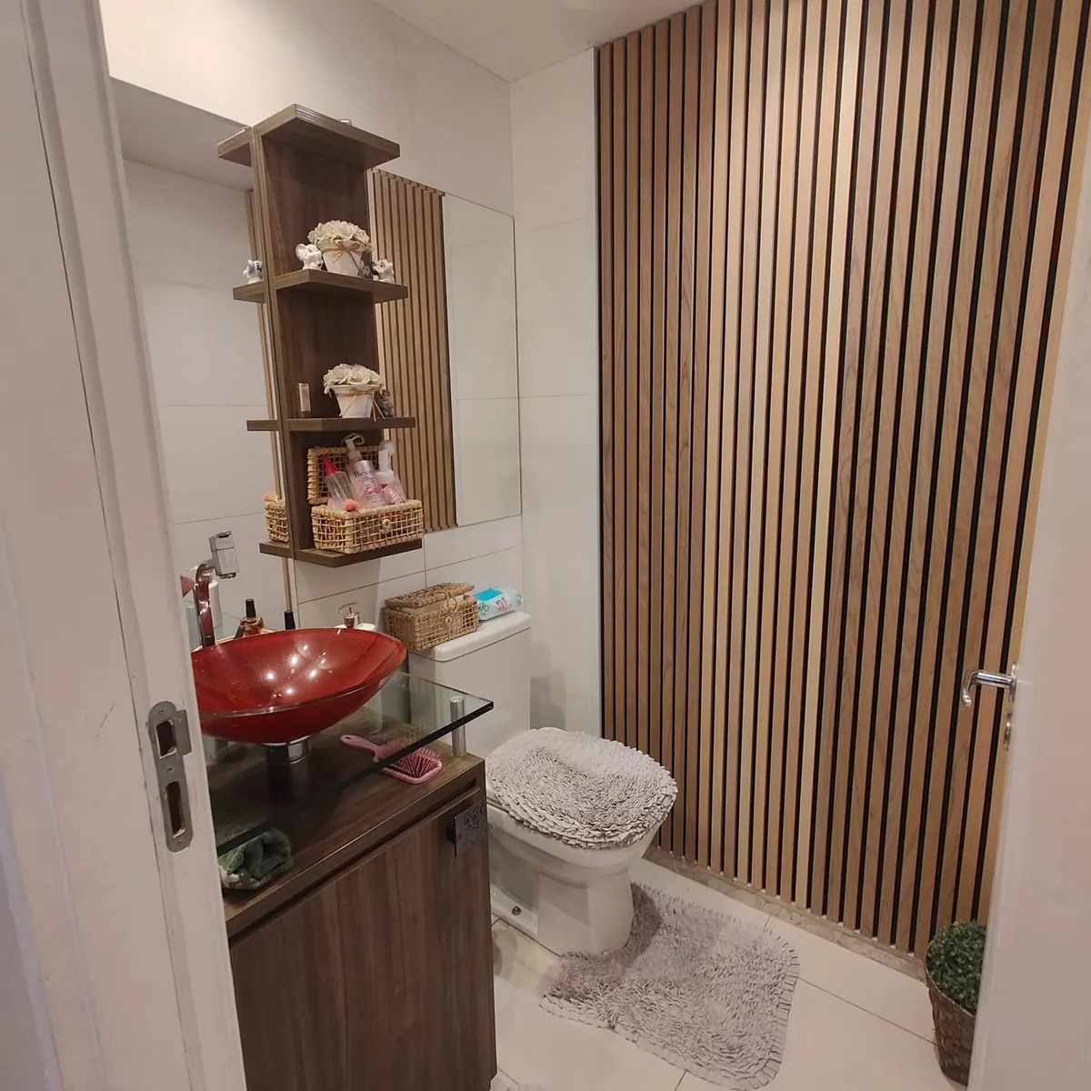 Light Oak wall panel installation